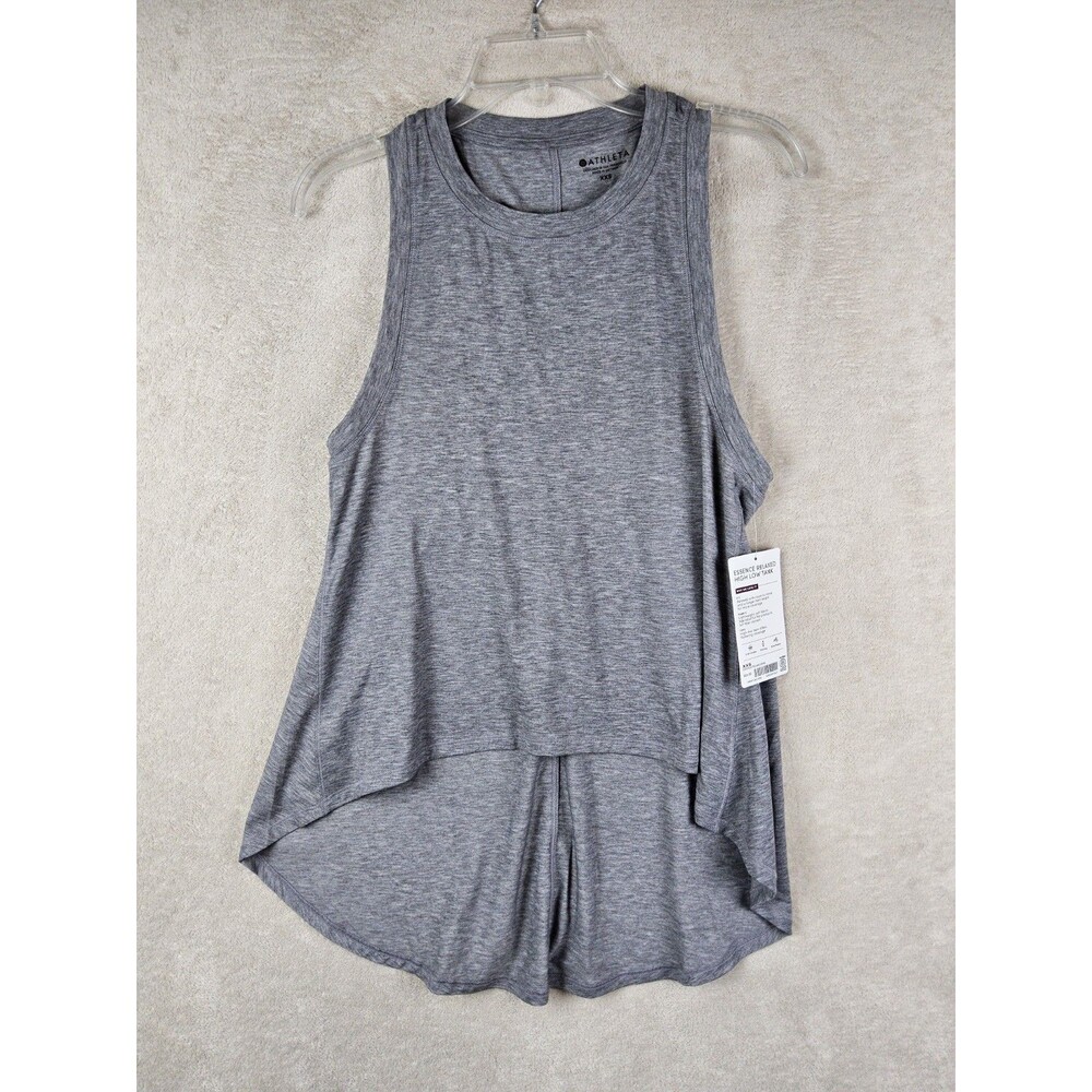 Athleta Women's Essence Relaxed High Low Tank Top Grey Size XXS